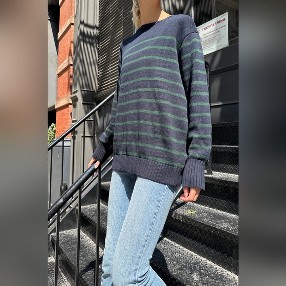 Brandy Melville Sweaters - BRANDY MELVILLE Brianna 100% Cotton Sweater Women Loose Fit No Size Stripes